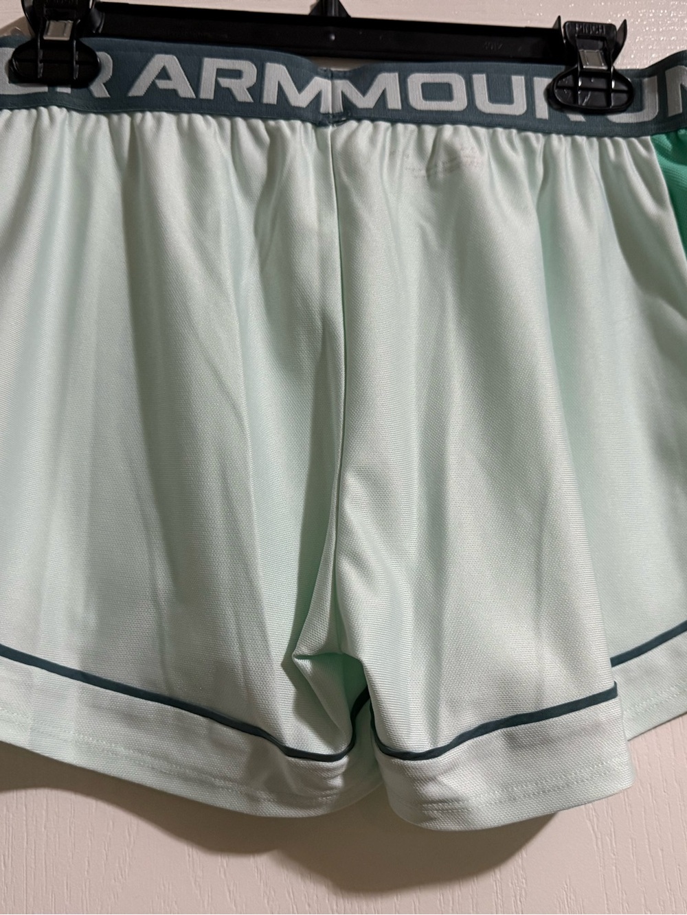Under Armour Mint Green Women's Athletic Shorts - Picture 3 of 4